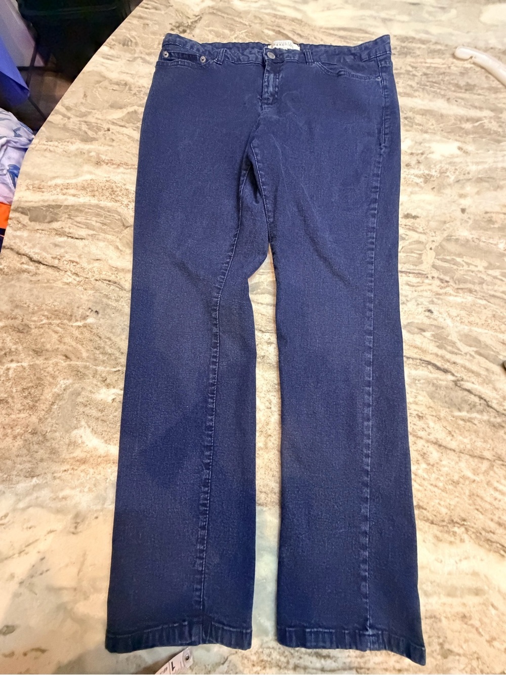 Kenneth Cole Reaction Dark Wash Bootcut Jeans Womens Size 16 Stretch Denim